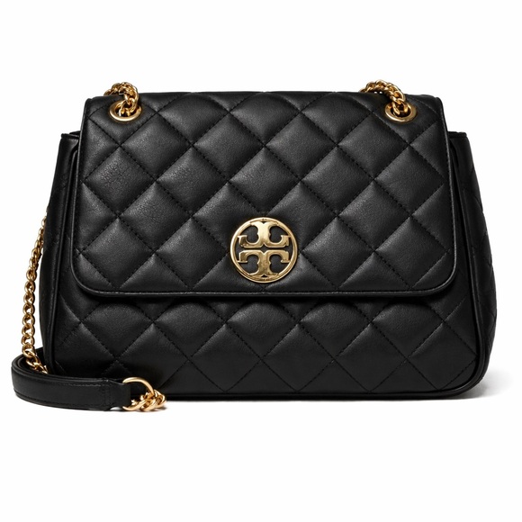 Tory Burch Handbags - Tory Burch Large Black Quilted Chain Shoulder Bag